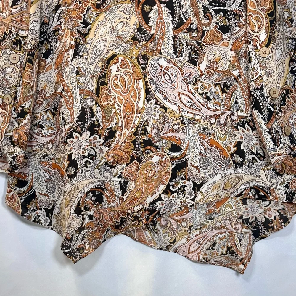 Cato Paisley Print Women's Top Diagonal High-Low Size XL - Picture 3 of 8